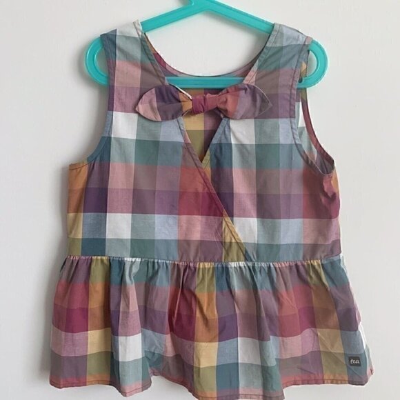 NWT Tea Collection Tiered Tie Back Girl Top, 14 Years - Picture 3 of 11